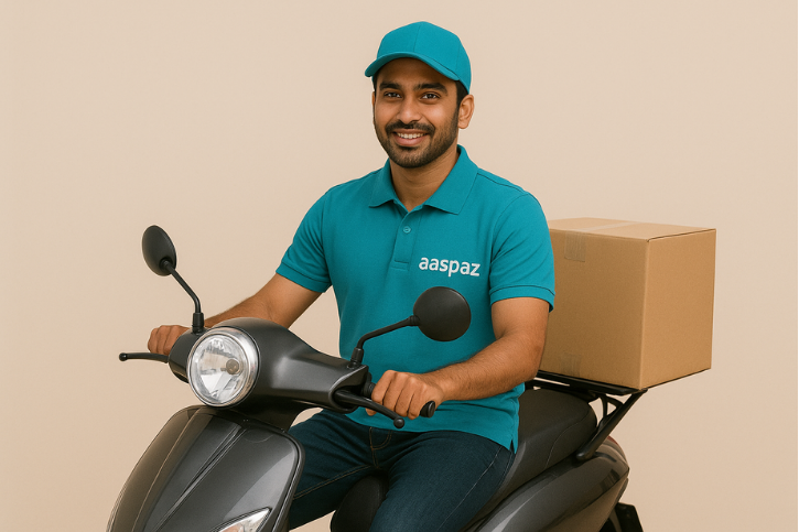 Aaspaz rider on scooter